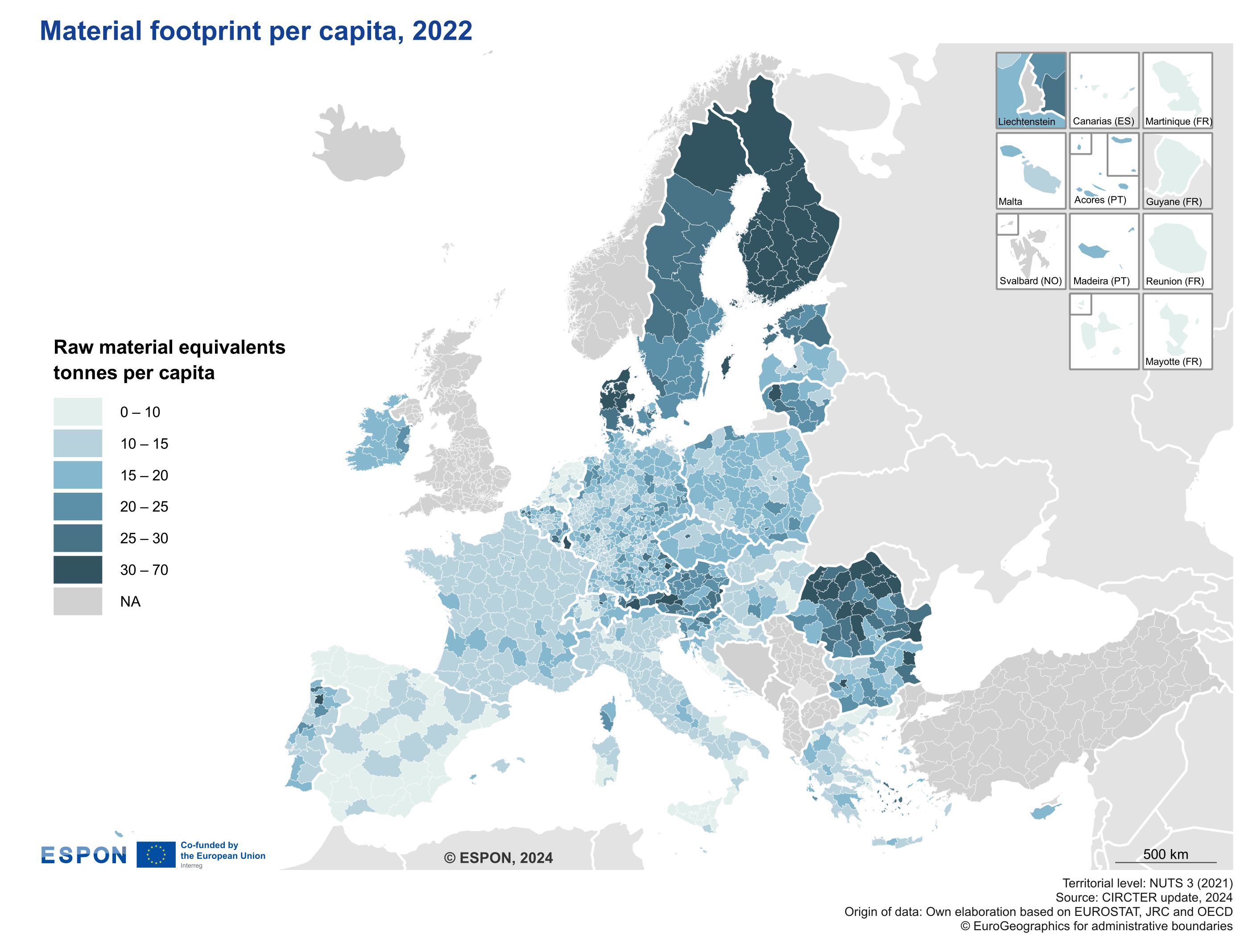Material footprint per capita 2022